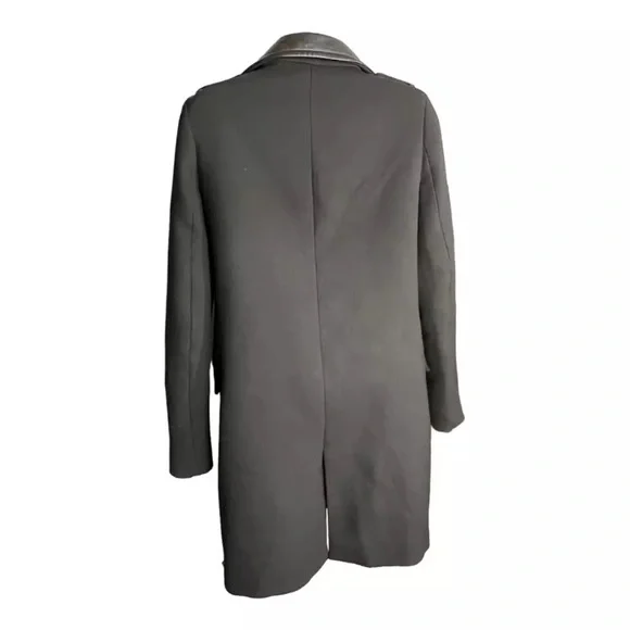 Zara genuine leather coat moto jacket small with gold hardware - Picture 6 of 8